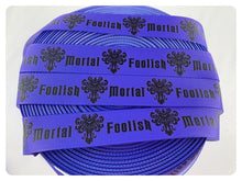 Load image into Gallery viewer, Ribbon by the Yard - Haunted Mansion - Foolish Mortals - Purple
