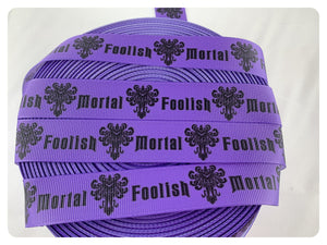 Ribbon by the Yard - Haunted Mansion - Foolish Mortals - Purple