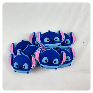 Set of 2 - PVC Resin - Stitch - Light Blue Back