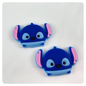 Set of 2 - PVC Resin - Stitch - Light Blue Back
