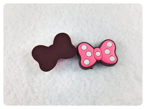Set of 2 - PVC Resin - Mrs. Mouse - Pink Bow