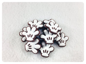 Set of 2 - PVC Resin - Mr. Mouse - White Gloves