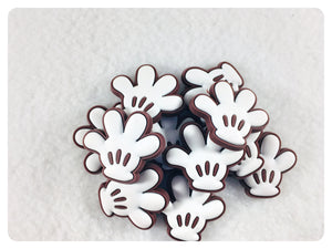 Set of 2 - PVC Resin - Mr. Mouse - White Gloves