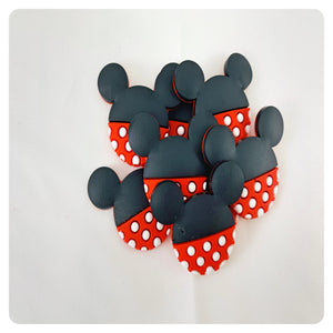 Set of 2 - PVC Resin - Mrs. Mouse with Polka dots