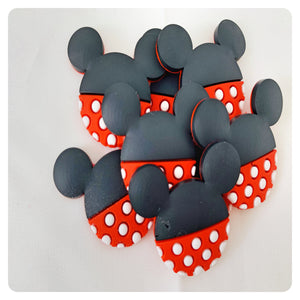 Set of 2 - PVC Resin - Mrs. Mouse with Polka dots