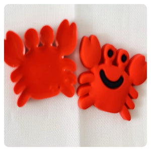 Set of 2 - PVC Resin - Red Crab
