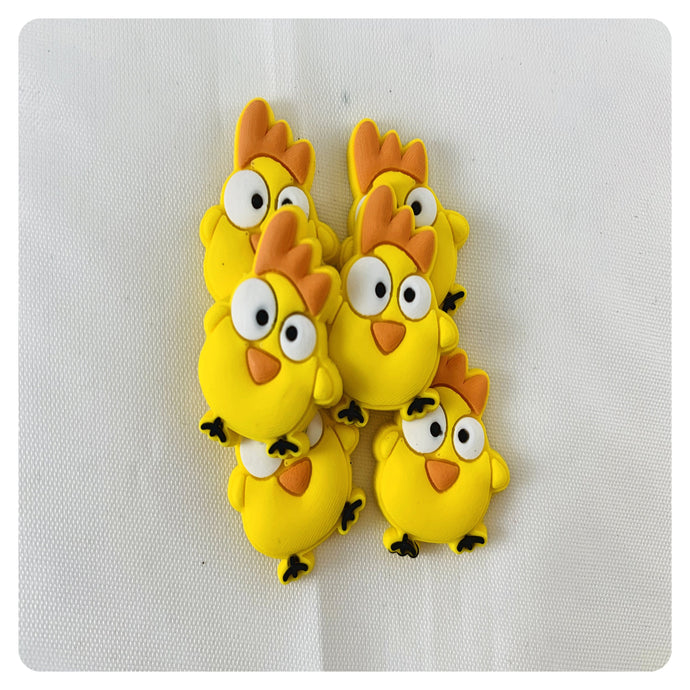 Set of 2 - PVC Resin - Cute Chicken
