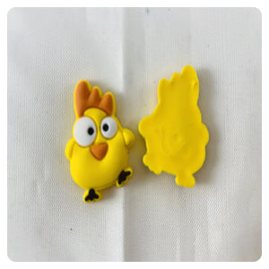 Set of 2 - PVC Resin - Cute Chicken