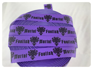 Ribbon by the Yard - Haunted Mansion - Foolish Mortals - Purple