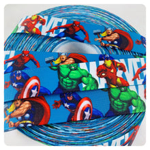 Load image into Gallery viewer, Ribbon by the Yard - 7/8&quot; - Avengers - Superhero
