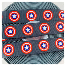 Load image into Gallery viewer, Ribbon by the Yard - Captain America Logo
