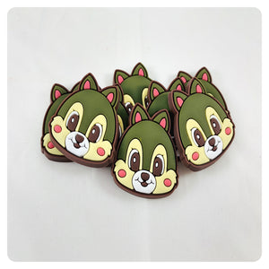 Set of 2 - PVC Resin - Chip - Chipmunk - Brown Nose