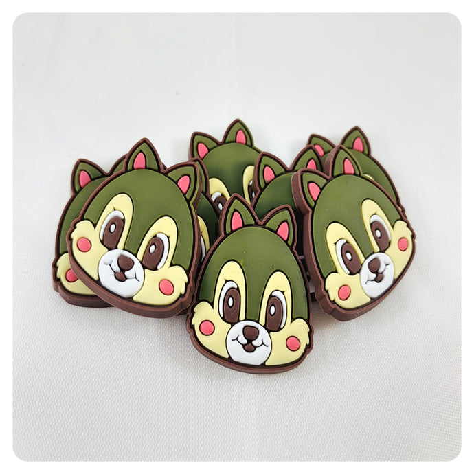 Set of 2 - PVC Resin - Chip - Chipmunk - Brown Nose