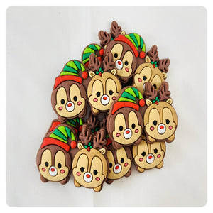Set of 2 - PVC Resin - Chip and Dale - Christmas