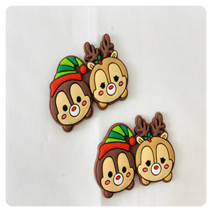 Set of 2 - PVC Resin - Chip and Dale - Christmas