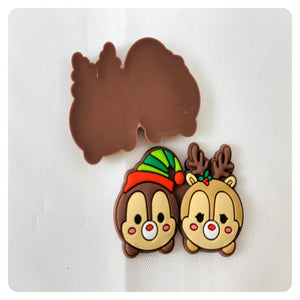 Set of 2 - PVC Resin - Chip and Dale - Christmas