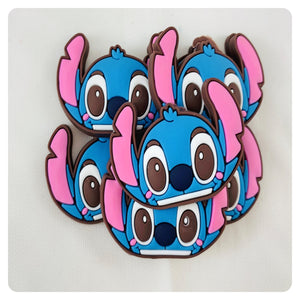 Set of 2 - PVC Resin - Stitch - pink cheeks