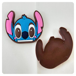 Set of 2 - PVC Resin - Stitch - pink cheeks