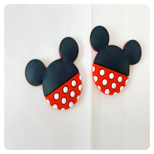 Set of 2 - PVC Resin - Mrs. Mouse with Polka dots