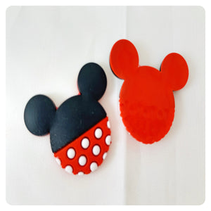 Set of 2 - PVC Resin - Mrs. Mouse with Polka dots