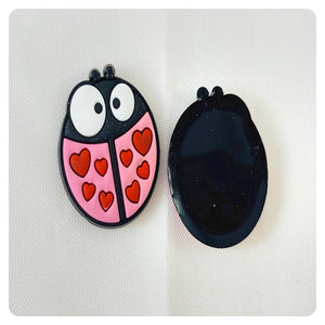 Set of 2 - PVC Resin - Lady Bug - Valentine