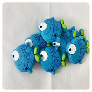 Set of 2 - PVC Resin - Blue Fish