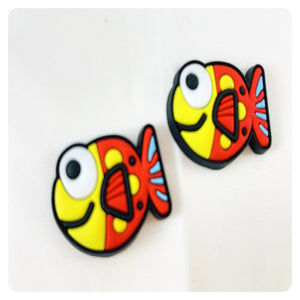 Set of 2 - PVC Resin - Fish - Red and Yellow