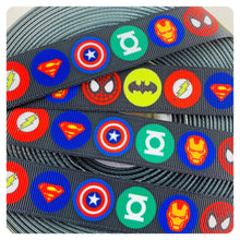Load image into Gallery viewer, Ribbon by the Yard - Superhero Logos
