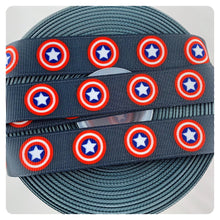 Load image into Gallery viewer, Ribbon by the Yard - Captain America Logo
