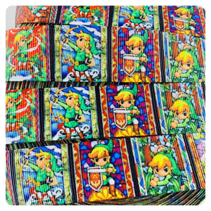 Ribbon by the Yard - 1" - Zelda - Link - Video Games