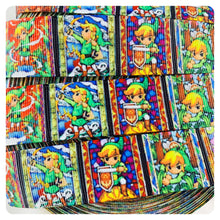 Load image into Gallery viewer, Ribbon by the Yard - 1&quot; - Zelda - Link - Video Games
