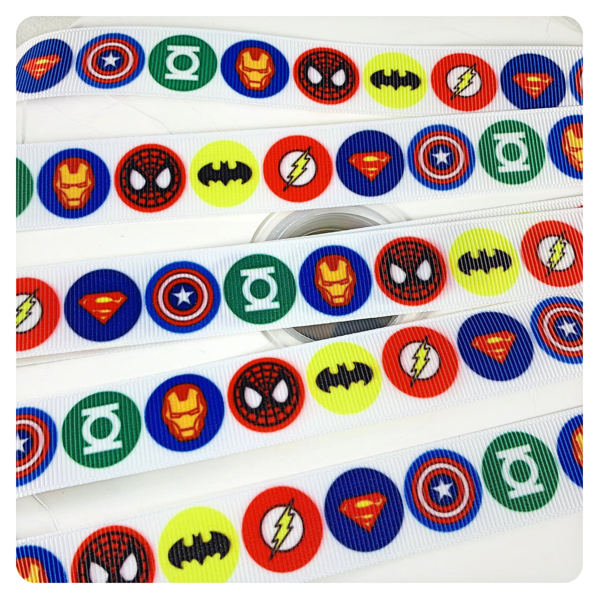 Ribbon by the Yard - Superhero Logos – Giraffic Crafts and Supplies