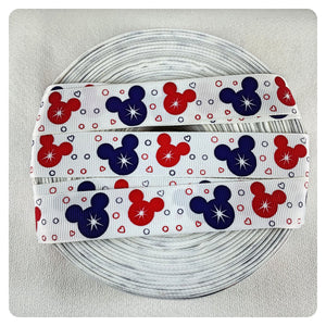 Ribbon by the Yard - Pink and Purple Mickey Heads