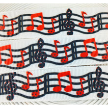 Load image into Gallery viewer, Ribbon by the Yard - Music Ribbon - Treble Clef - Scales
