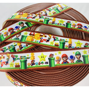 Ribbon by the Yard - 7/8" - Super Mario - Video Games