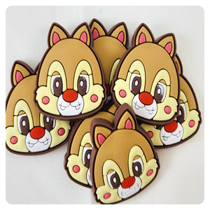 Set of 2 - PVC Resin - Dale - Chipmunk - Red Nose