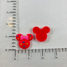 Load image into Gallery viewer, Set of 2 - PVC Resin - Mrs. Mouse - Polka dots - Pink
