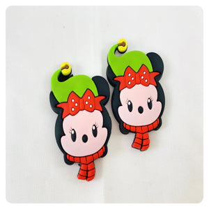 Set of 2 - PVC Resin - Mrs. Mouse - Christmas