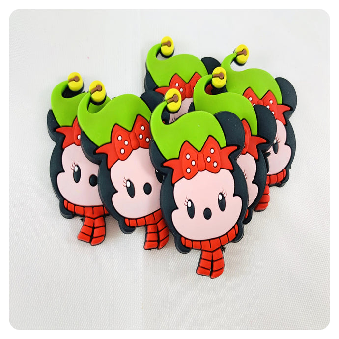 Set of 2 - PVC Resin - Mrs. Mouse - Christmas