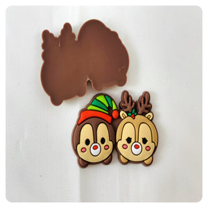 Set of 2 - PVC Resin - Chip and Dale - Christmas