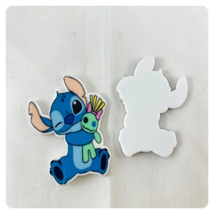 Set of 2 - Planar Resin - Stitch - Winking - Scrump