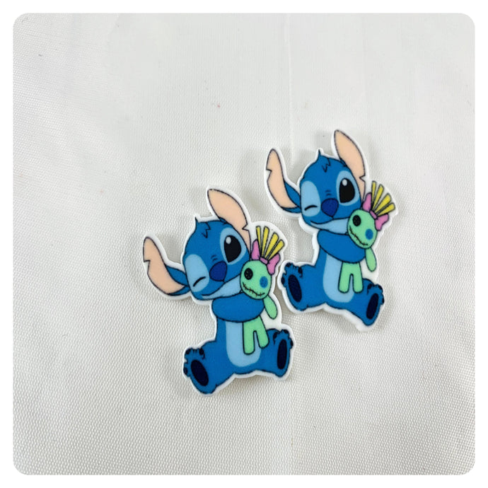 Set of 2 - Planar Resin - Stitch - Winking - Scrump