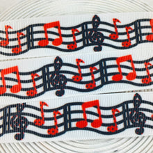 Load image into Gallery viewer, Ribbon by the Yard - Music Ribbon - Treble Clef - Scales

