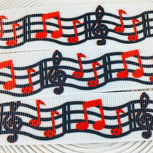 Load image into Gallery viewer, Ribbon by the Yard - Music Ribbon - Treble Clef - Scales
