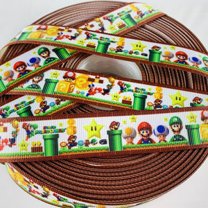 Ribbon by the Yard - 7/8" - Super Mario - Video Games
