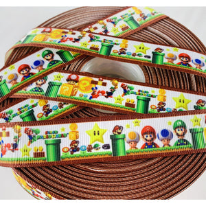 Ribbon by the Yard - 7/8" - Super Mario - Video Games
