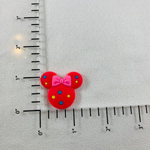 Load image into Gallery viewer, Set of 2 - PVC Resin - Mrs. Mouse - Polka dots - Pink
