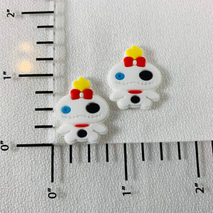 Set of 2 - PVC Resin - Scrump - Stitch - white