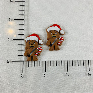 Set of 2 - PVC Resin - SW- Chewbacca - Christmas