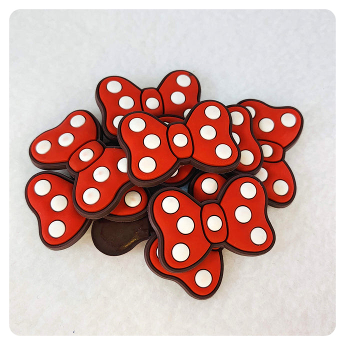 Set of 2 - PVC Resin - Mrs. Mouse - Red Bow